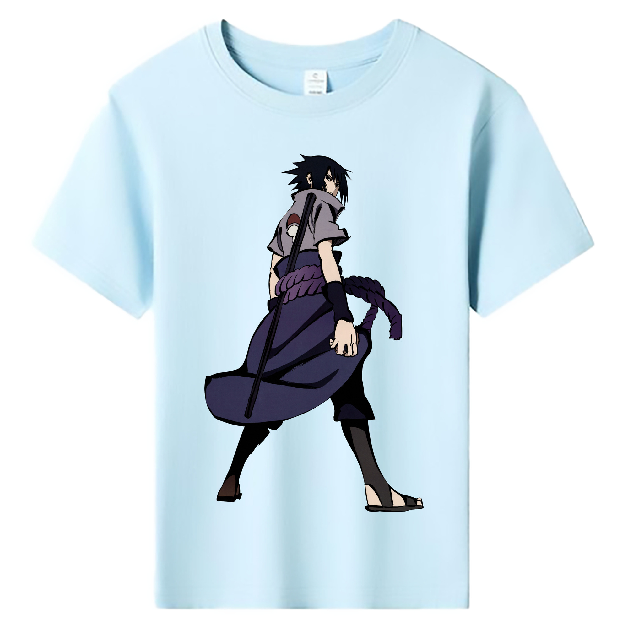 （画像用） NARUTO -ナルト- うちは サスケ Uchiha Sasuke 綿100％キッズTシャツ（フロントプリント）